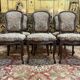 Suite de 6 chaises de style Louis XV en chêne