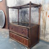 Rattan shelf