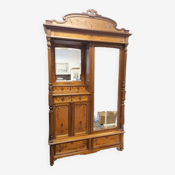 Elm inlaid dressing cabinet - Art Nouveau