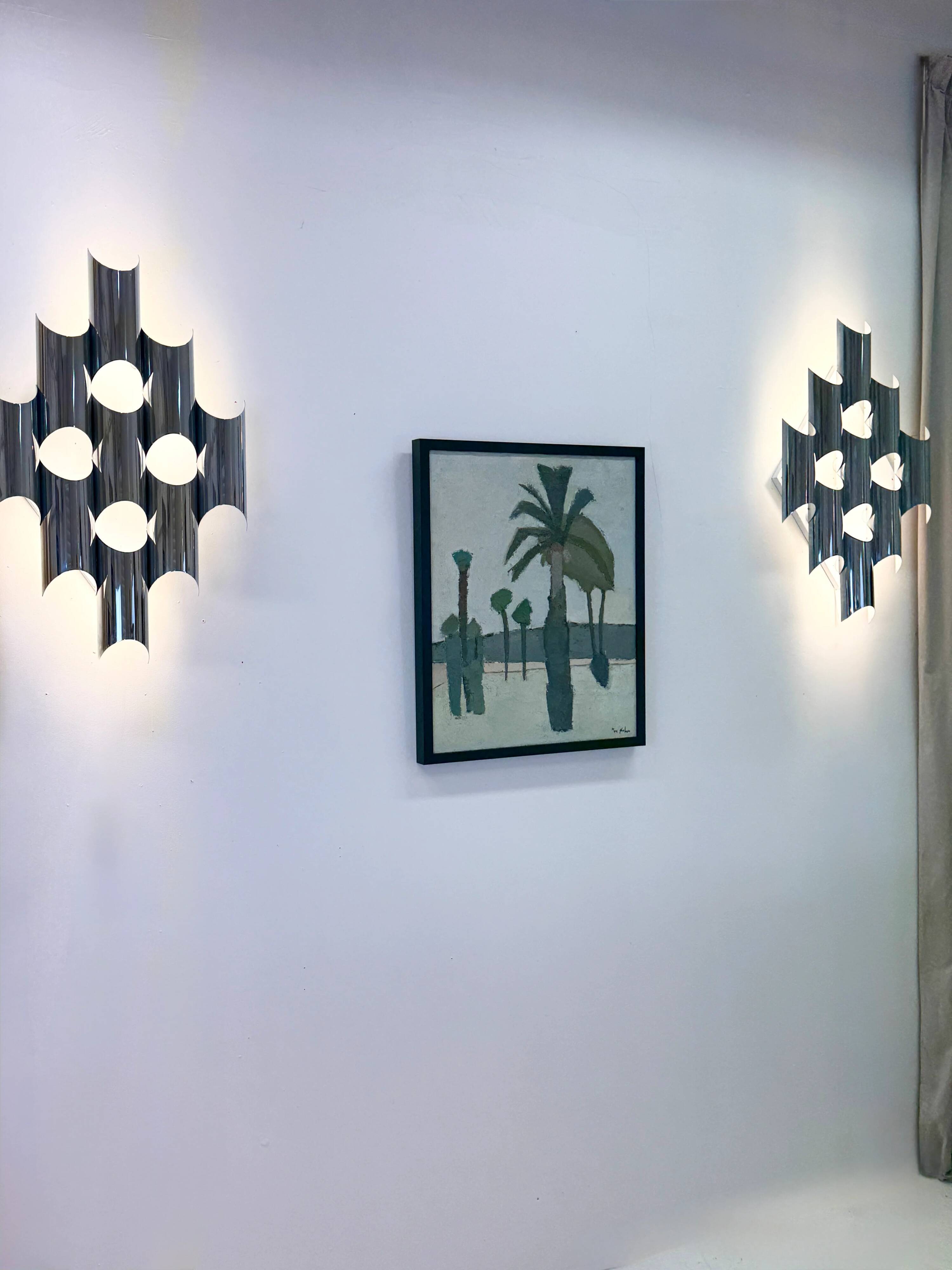 Large pair of wall sconces "Organ" by Raak Amsterdam, 1970s
