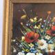 Wildflower bouquet, oil on panel signed Toutaiy.