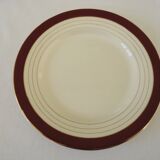 Digoin sarreguemines opaque porcelain dinner plates, pasteur pattern