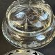 Bonbonnière cristal gravé et corbeille argenté ajourée de style Louis XVI