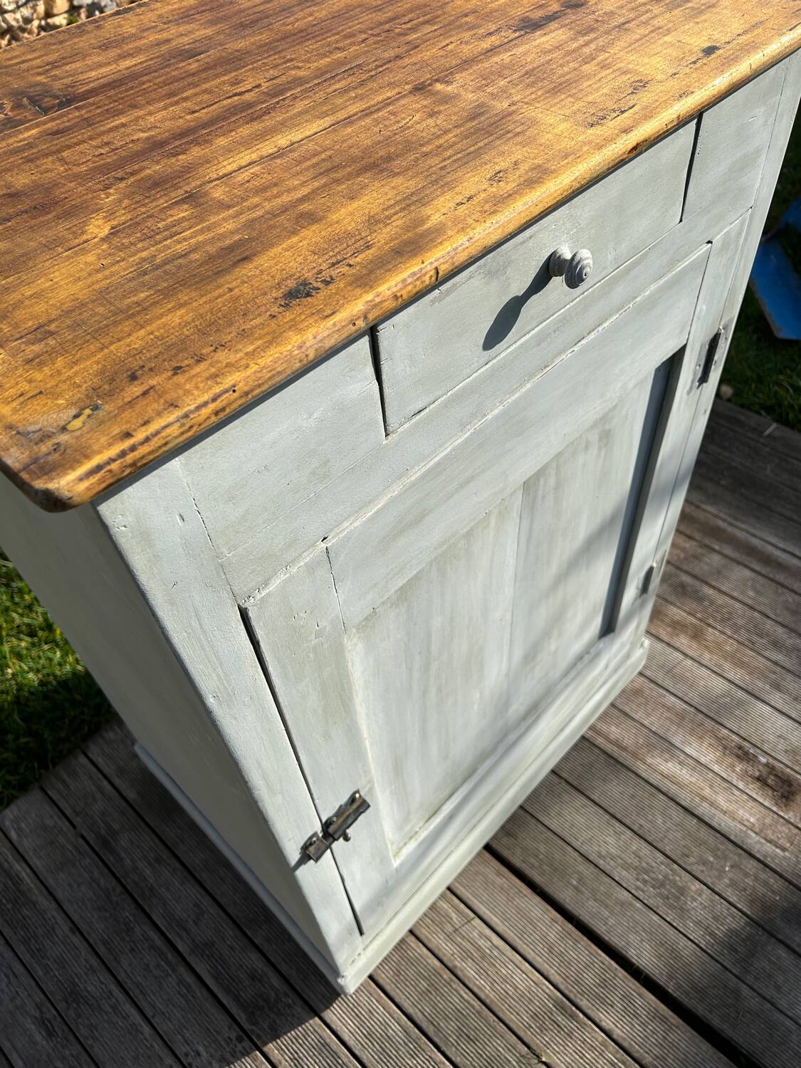 Old Parisian sideboard with 1 door and 1 drawer