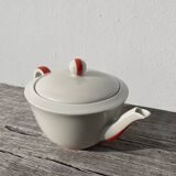 White Limoges porcelain teapot