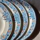 4 assiettes anciennes terre de fer longwy modèle « londres »