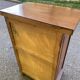 Side table with 3 drawers in solid wood, tall bedside table.