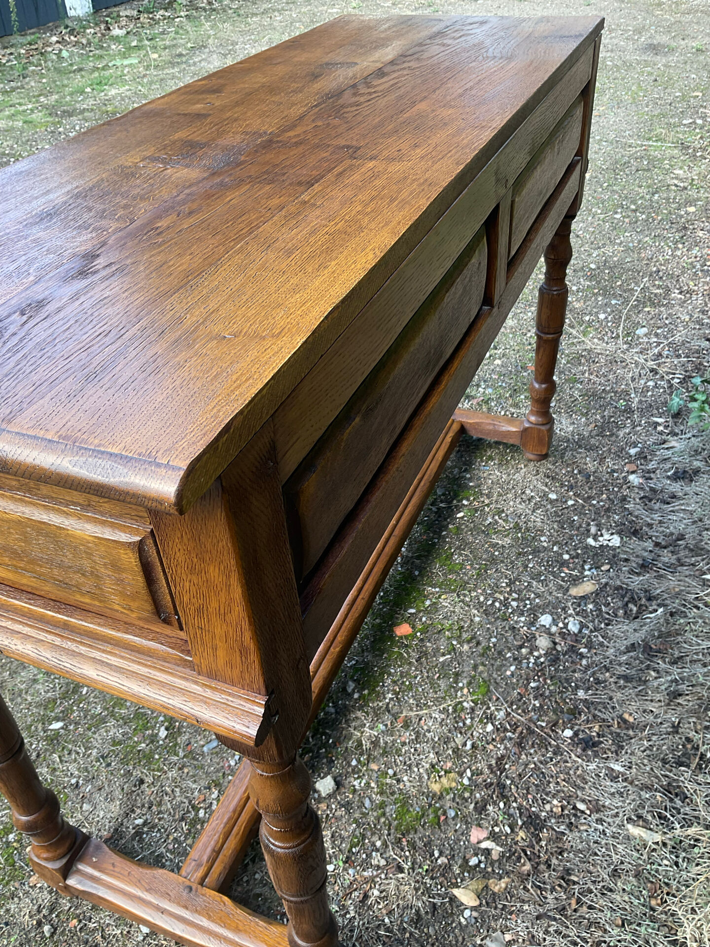 Ancienne console de ferme en bois Massif
