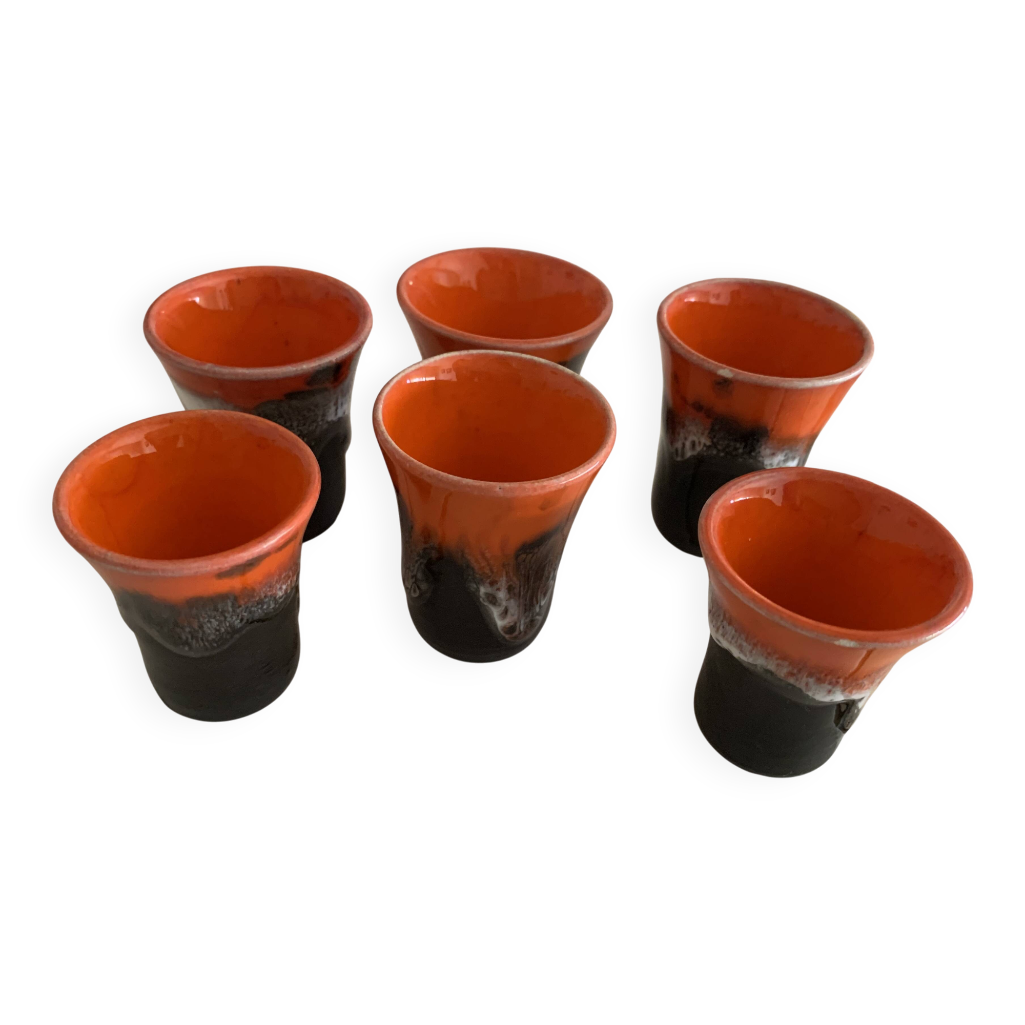 Set of 6 small liqueur cups Valauris