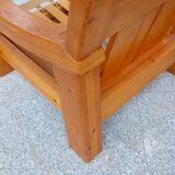 brutalistic swedish armchair  in pine from the 70s