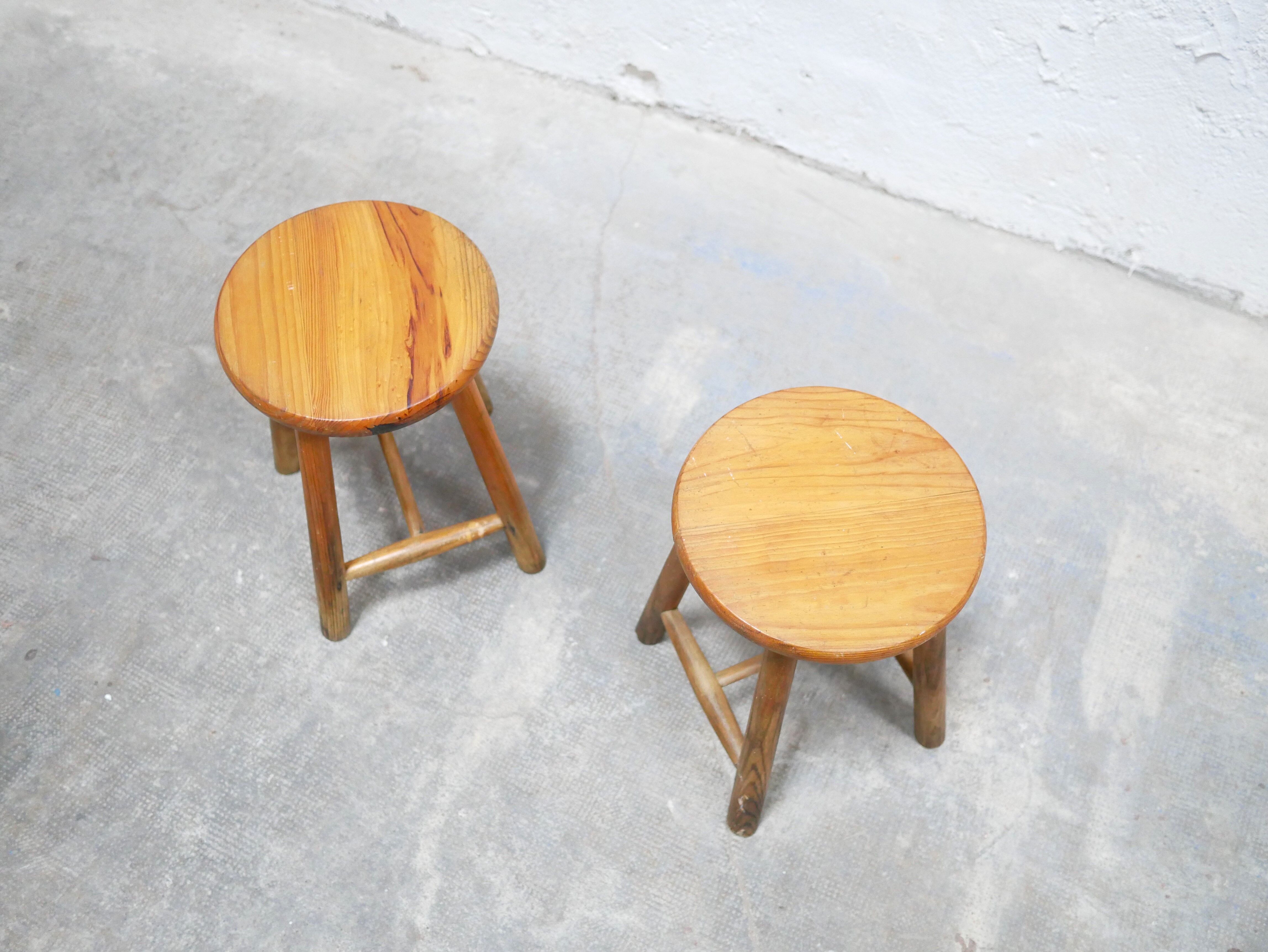Vintage pine stool