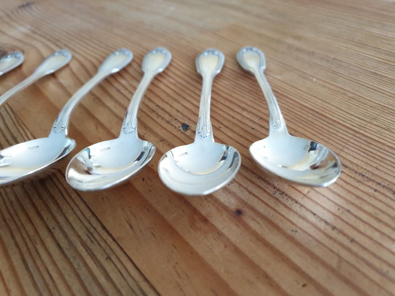 Set of 6 small old boulenger spoons