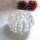 Vase pique-fleurs boule verre épais style art Déco