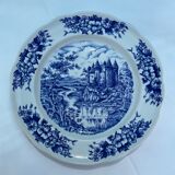 Set of 2 flat plates pyroblan blue