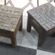 Paire tabourets ancien guichetier PTT