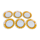 6 Sunflower dinner plates by Digoin Sarreguemines, vintage