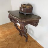 Antique German church console table, 19th century