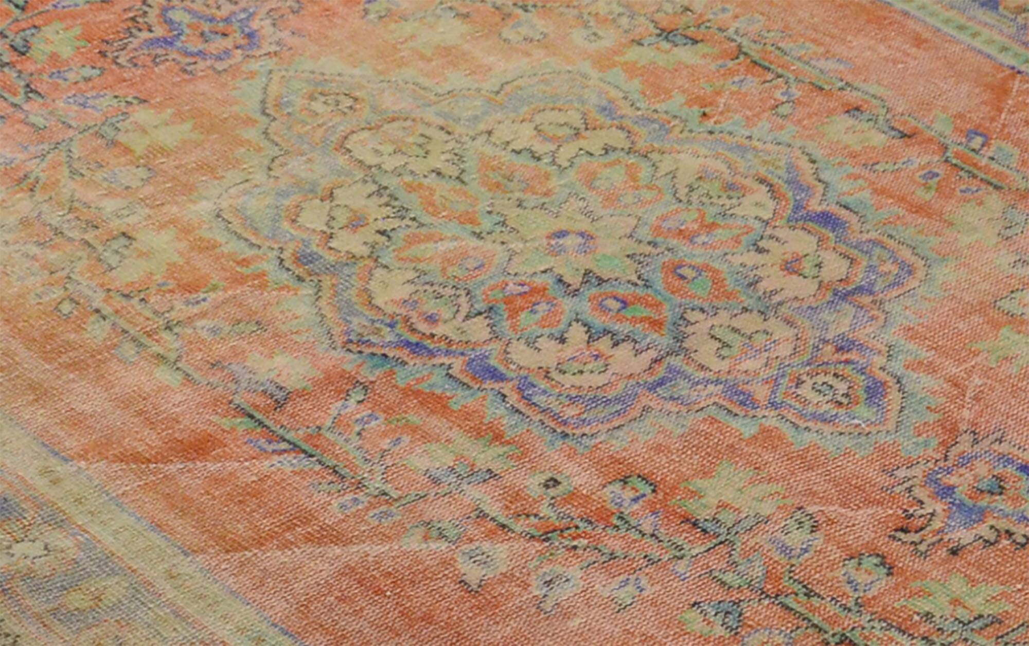 Turkish Anatolian Handmade Vintage Rug 318 cm x 186 cm