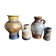 Vintage Set of Four West German Ceramic Vases - Fat Lava - Scheurich - 1960s