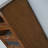 Vintage German Beech / Oak Haberdashery Shop Cabinet / Vitrine, 1950s