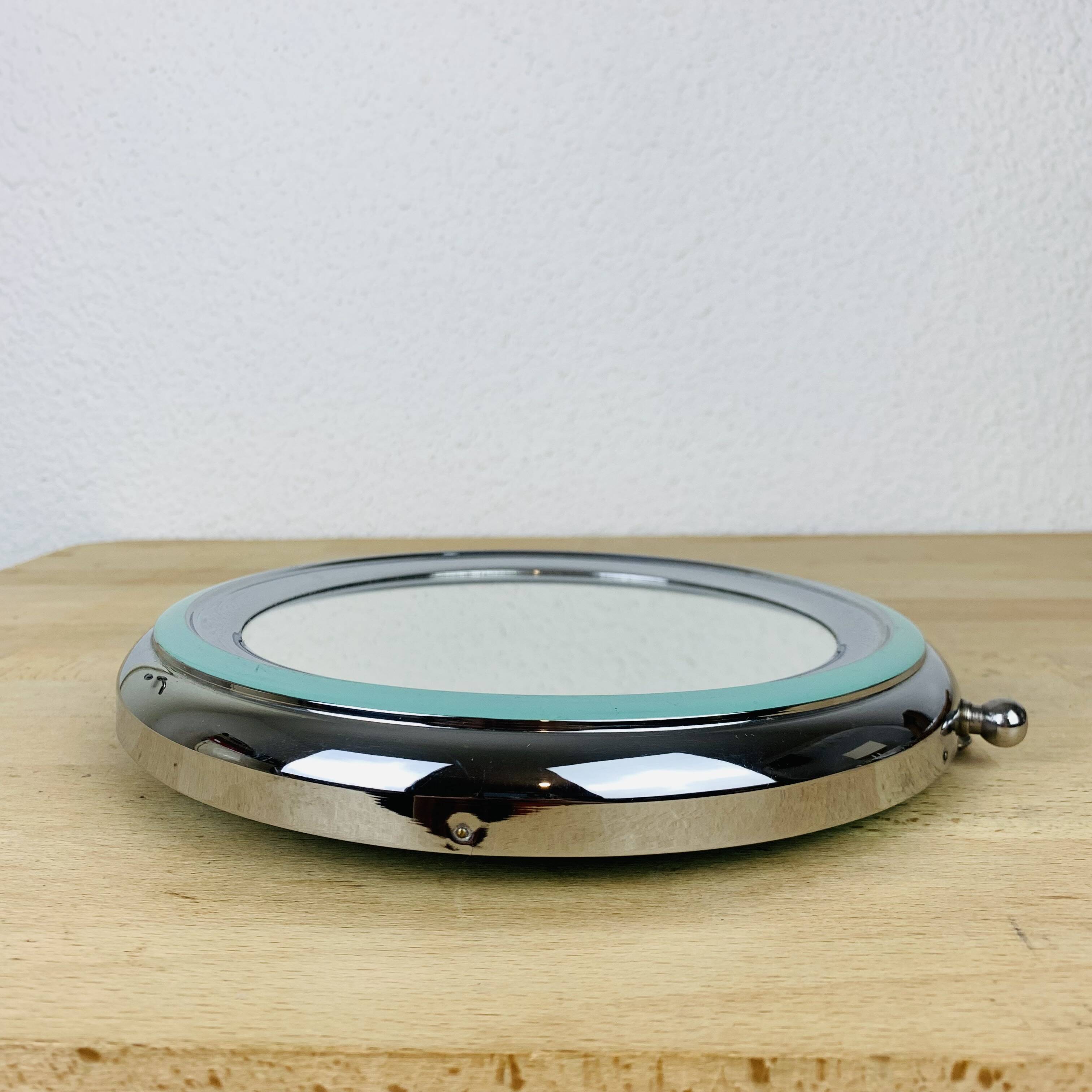 Vintage chrome barber mirror