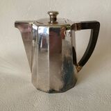 Art Deco Set of Coffee and Tea Jugs + Milk Jug Silver-Plated Metal and Bakelite