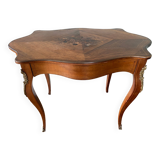 Inlaid Fiddle Table Napoleon III style