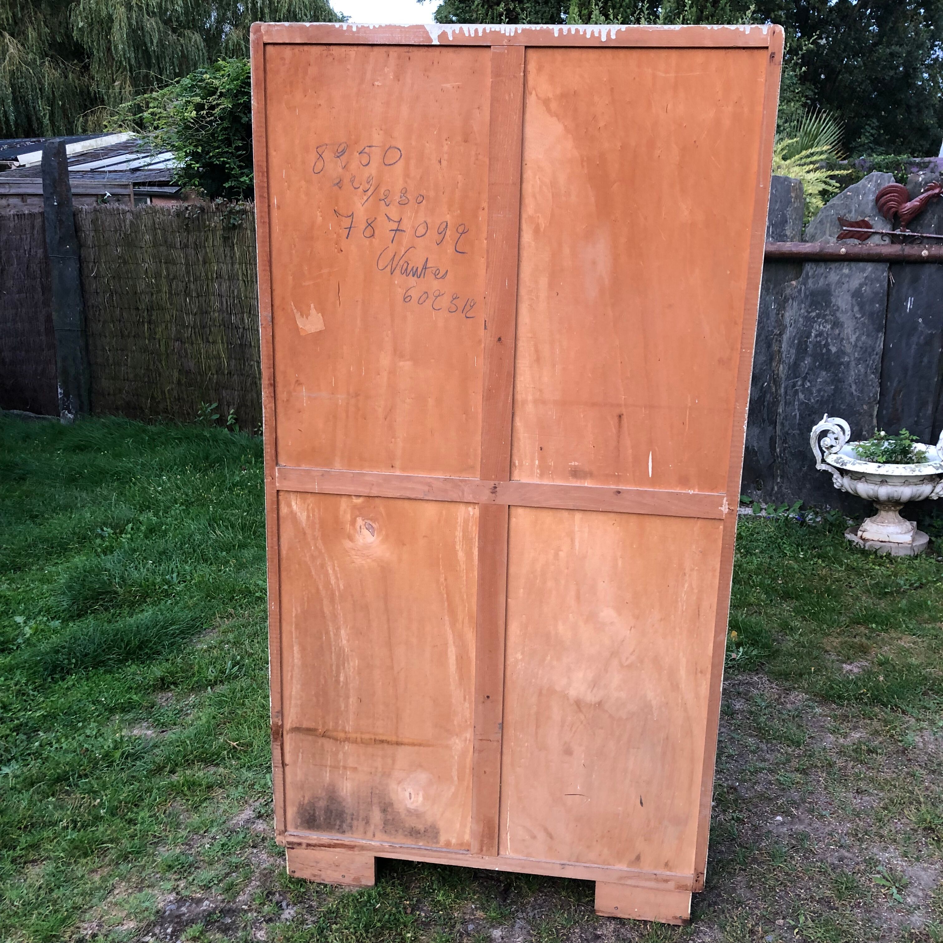 Vintage Mado sideboard with 4 doors and 2 drawers in beige lacquered plywood