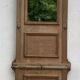 Coat rack with mirror and brass