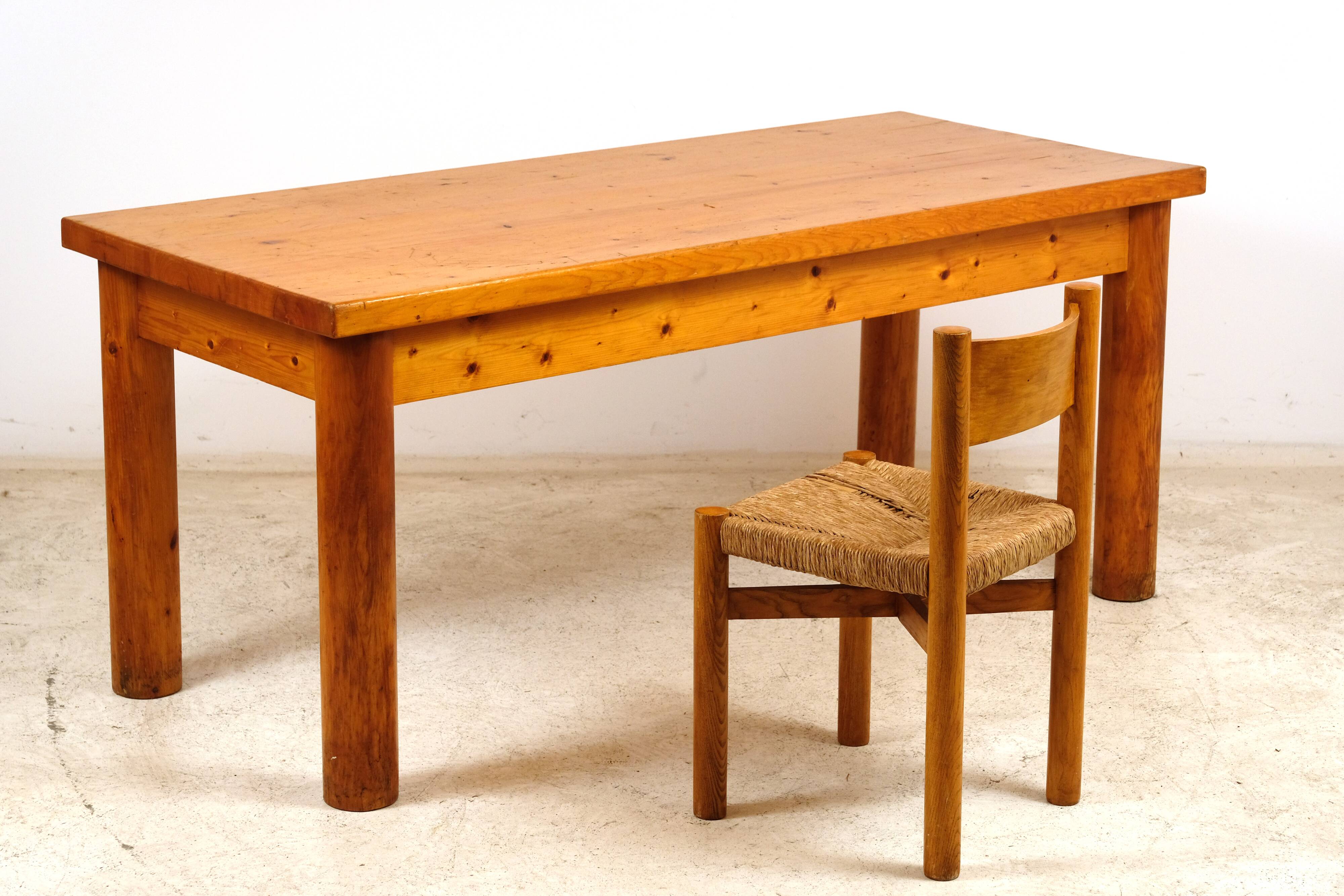 René Martin desk and Méribel chair by Charlotte Perriand 1955