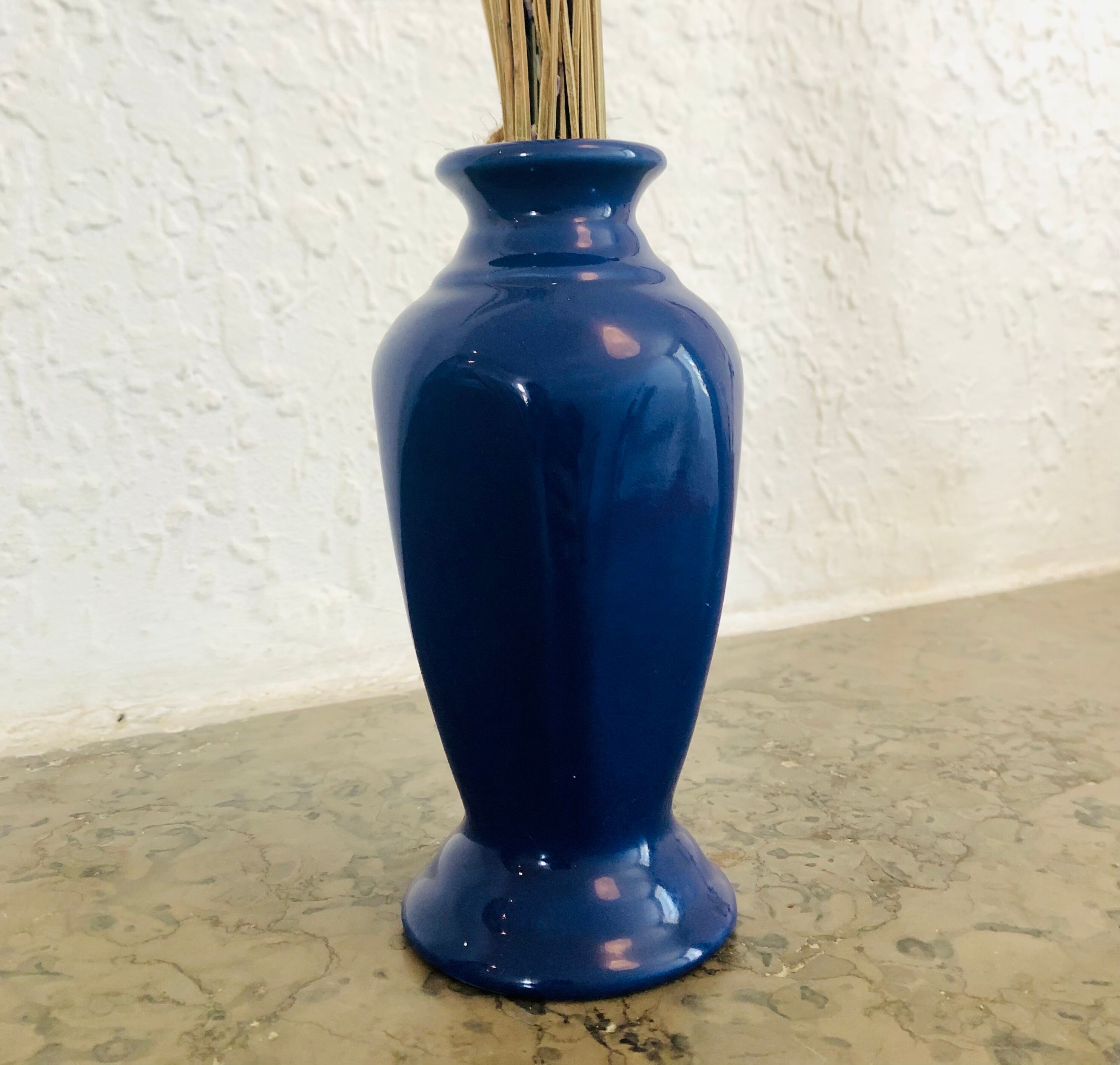Small blue vase