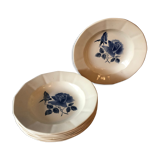 6 hollow plates in Earthenware Digoin Sarreguemines