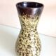 Fat Lava olive green cerals vase, vintage 60/70