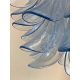 Contemporary Blue “Selle” Murano Glass Chandelier