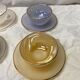 6 vintage cups in iridescent glass