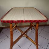 Rattan side table