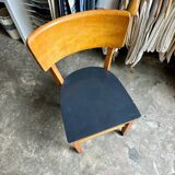 Bistro chair in light and black beech
