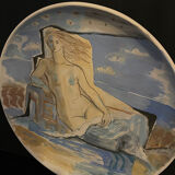 Unique signed ceramic plate