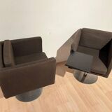 Set of Dutch Cubic Swivel Chairs with Tableau by Lensvelt, 2001