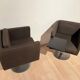 Set of Dutch Cubic Swivel Chairs with Tableau by Lensvelt, 2001