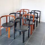 8 Niels Jorgen Haugesen String chairs for Tranekaer, Denmark
