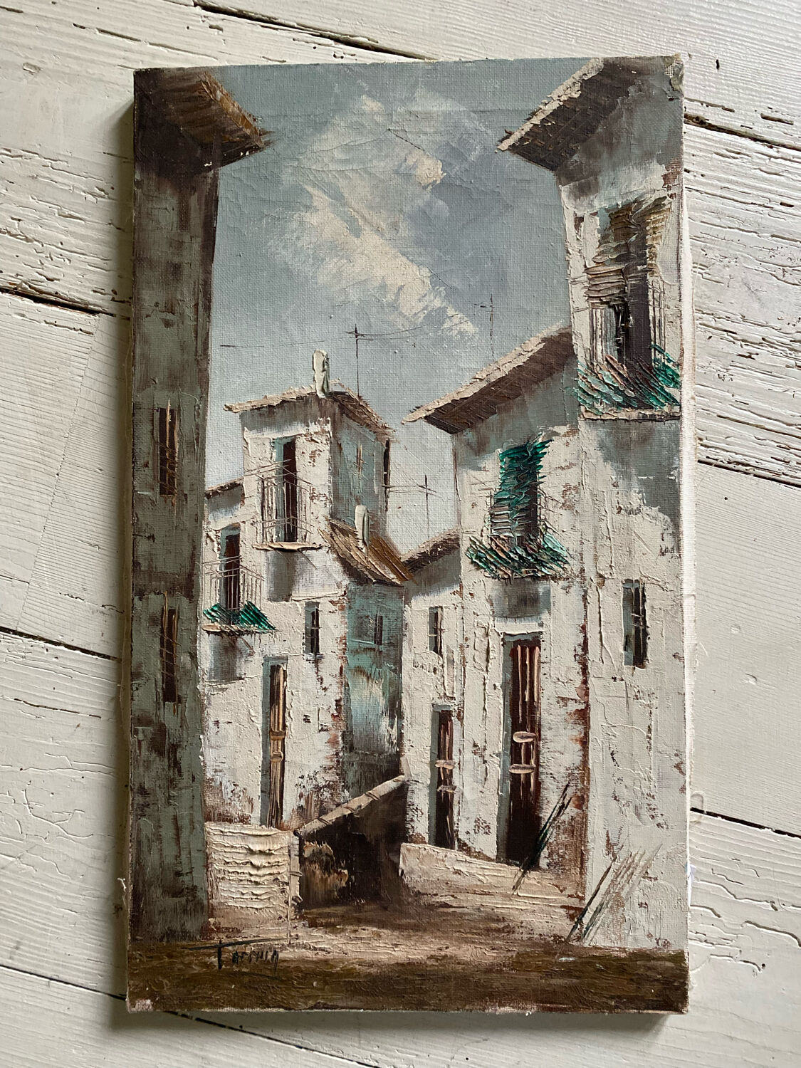 Peinture sur toile village d’Espagne