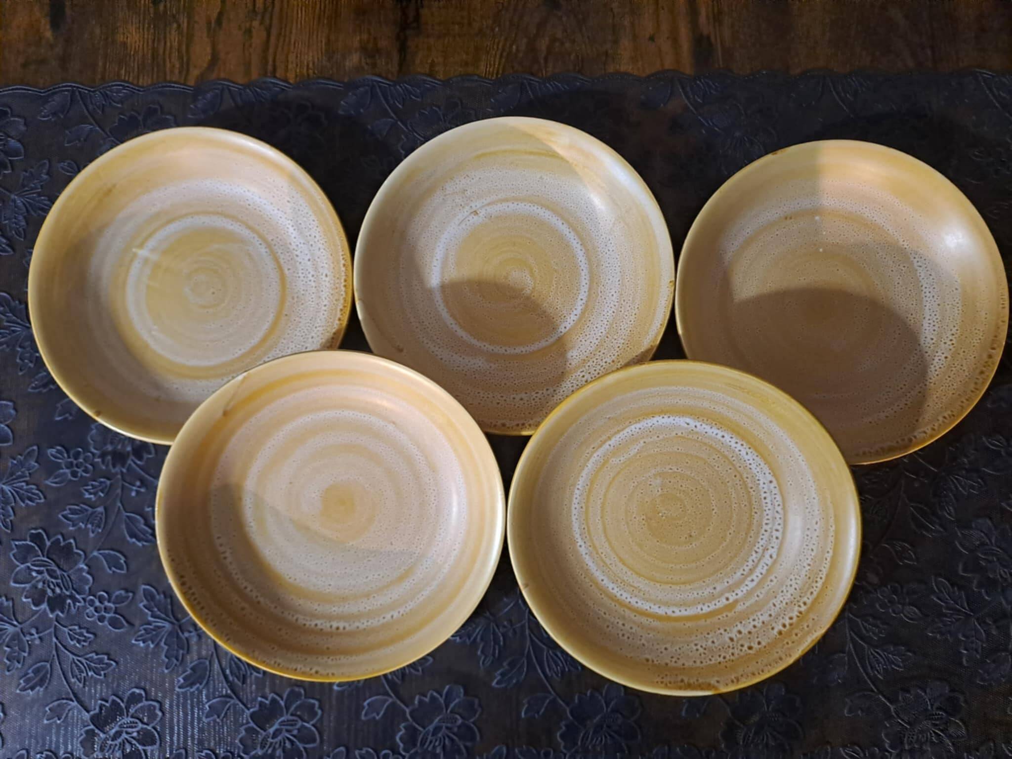 5 Niderviller stoneware soup plates