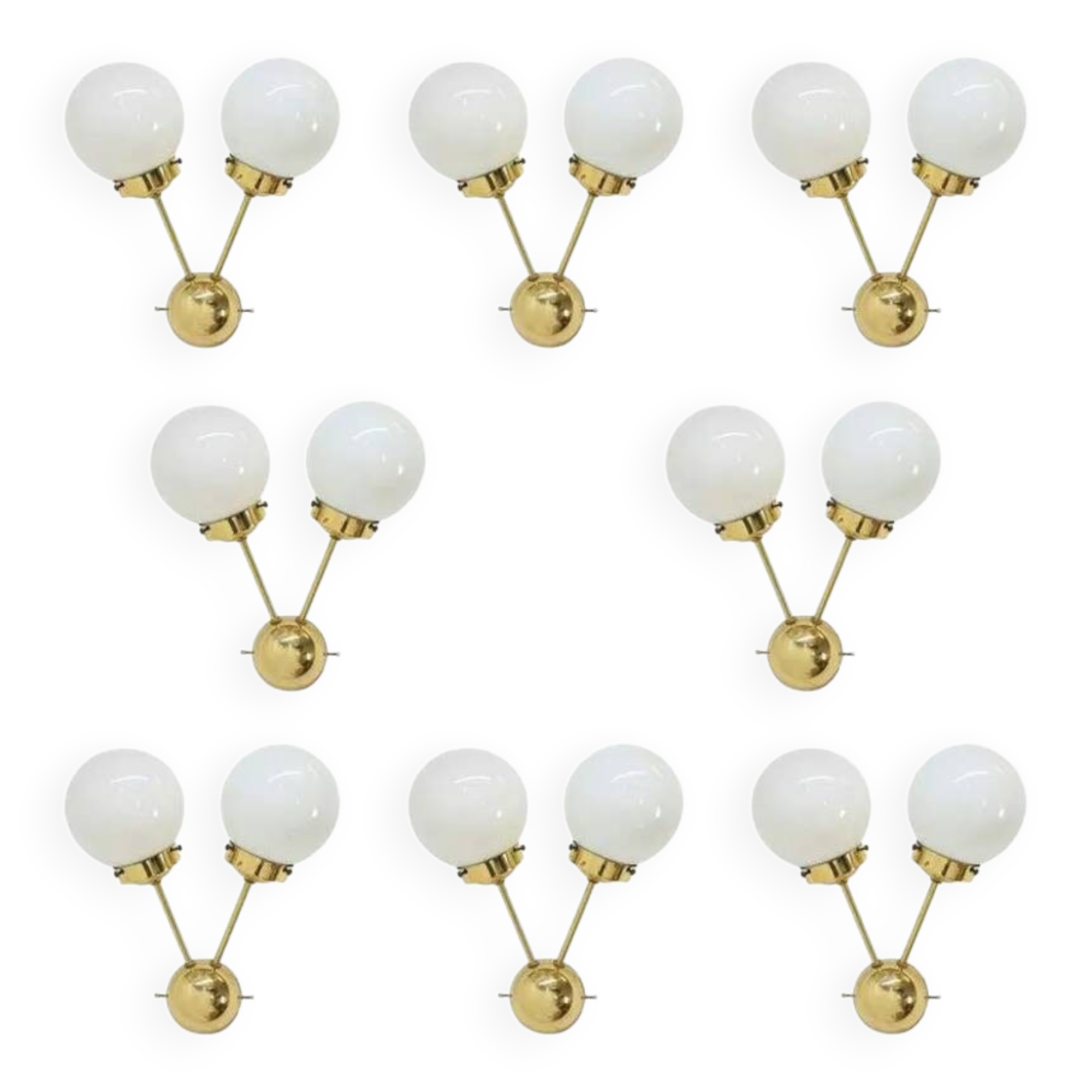Space age sputnik brass wall lamps - 1970s, more pieces available