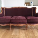 Set of 2 armchairs and 1 bench Louis XV-style