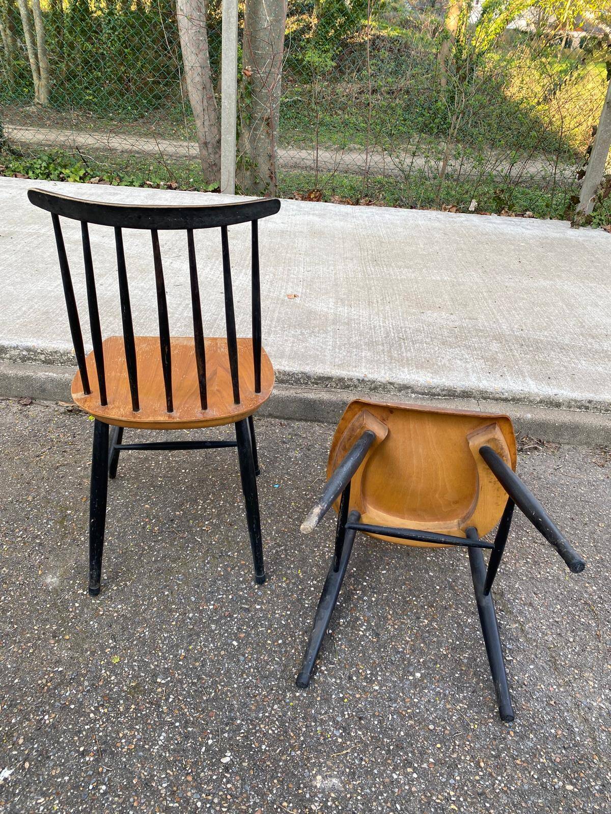 2 Scandinavian Fannett chairs by Ilmari Tapiovaara 1960