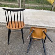 2 Scandinavian Fannett chairs by Ilmari Tapiovaara 1960