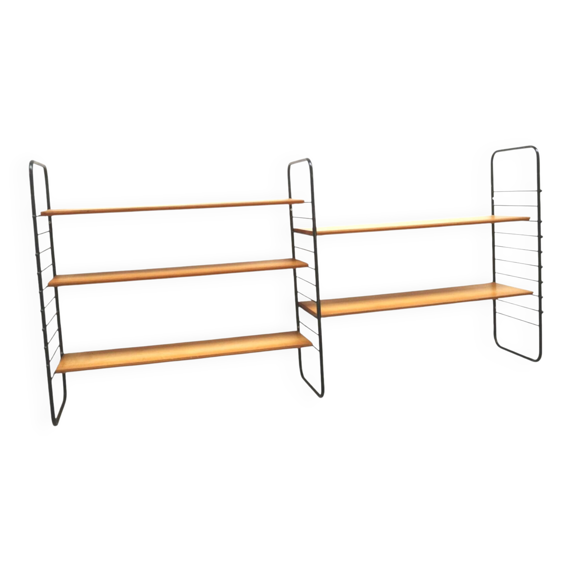 Vintage wall rack / wall system with bookshelves from the 60s