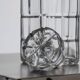 Whiskey decanter and set of 4 crystal glasses, 1970s