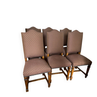 Set of 6 Louis XIII chairs